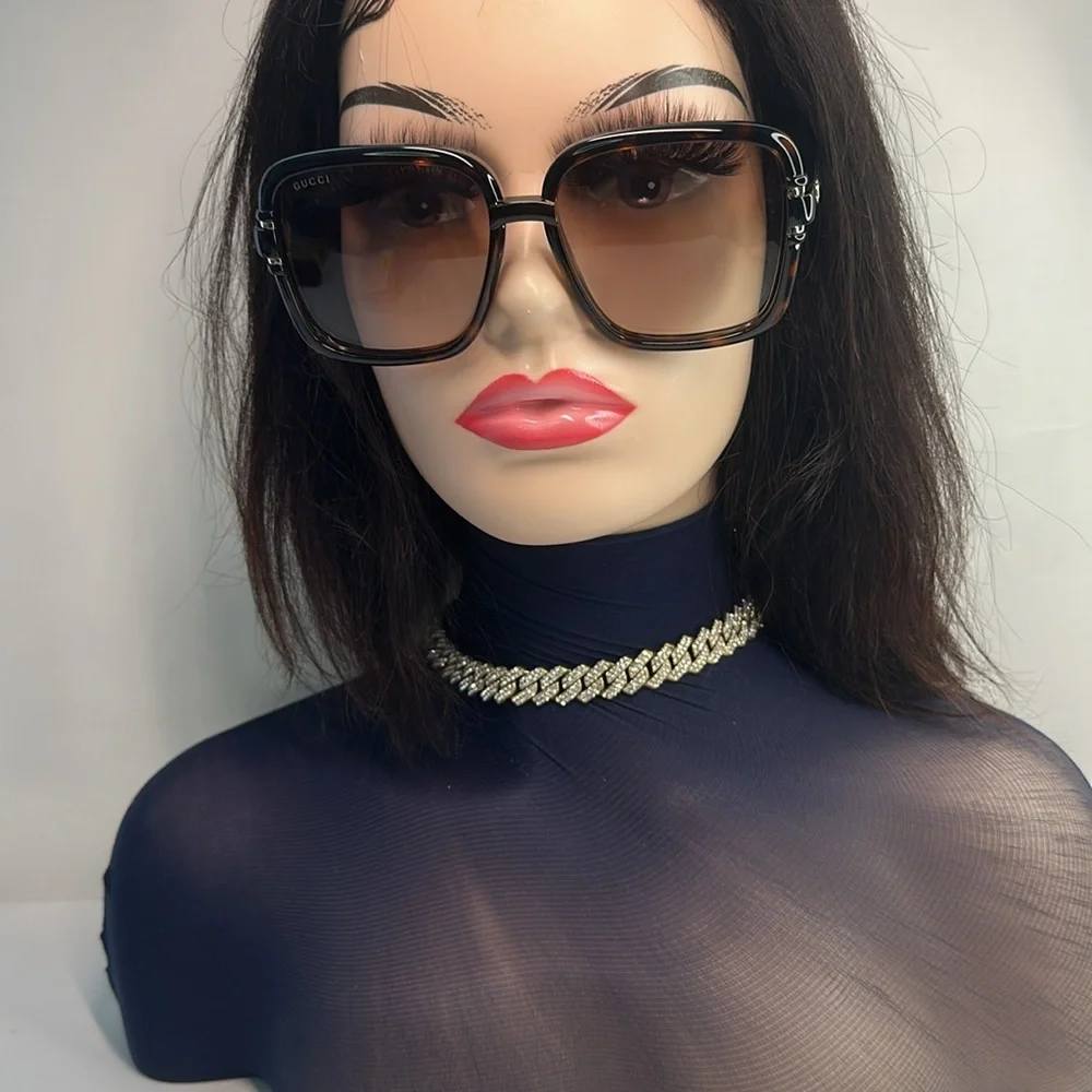 💯- New Authentic Gucci GG1066S 002 59 Havana Sunglasses